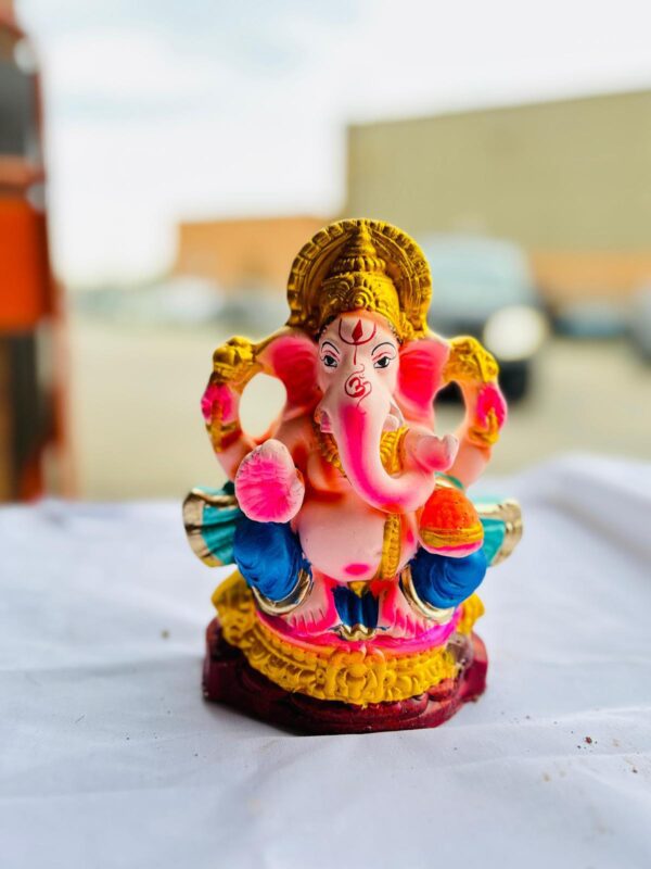 Ganesh statue-Eco Ganesh  6 inch color